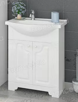 Тумба с раковиной Francesca Verona 50 белый (2 дв. ум. Элеганс 50)