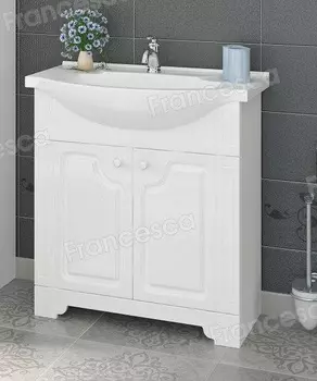 Тумба с раковиной Francesca Verona 75 белый (2 дв. ум. Элеганс 75)