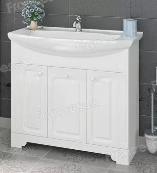 Тумба с раковиной Francesca Verona 85 белый (3 дв. ум. Элеганс 85)