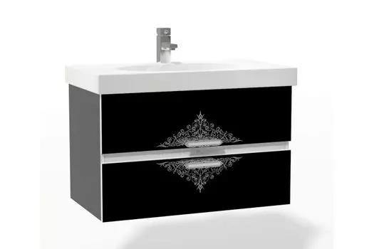 Тумба с раковиной INGENIUM Аккорд 90, черный