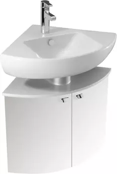 Тумба с раковиной Jacob Delafon Odeon Up белый лак, угловая