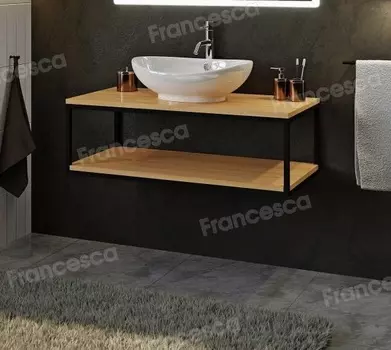 Тумба с раковиной Loft Теннеси 100 (ум. Гамма 56) черная