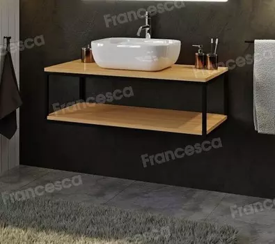 Тумба с раковиной Loft Теннеси 100 (ум. Купер 56) черная