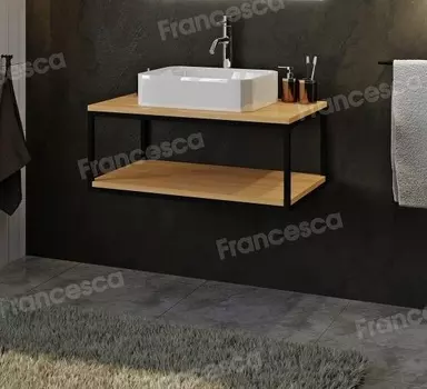 Тумба с раковиной Loft Теннеси 80 (ум. SL-1013) черная