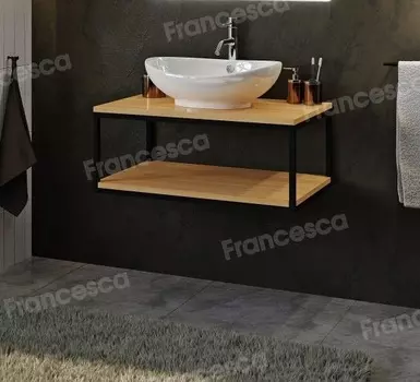 Тумба с раковиной Loft Теннеси 80 (ум. Гамма 56) черная