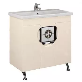 Тумба с раковиной Onika Флорена-Квадро 80.10 бежевая