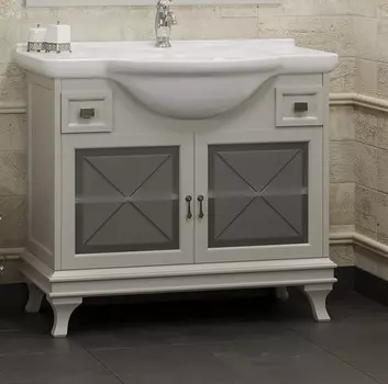 Тумба с раковиной Opadiris Борджи 85 слоновая кость