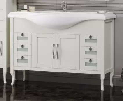 Тумба с раковиной Opadiris Мираж 120 слоновая кость