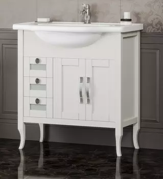 Тумба с раковиной Opadiris Мираж 80 слоновая кость