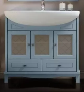 Тумба с раковиной Opadiris Омега 90, голубой