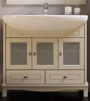 Тумба с раковиной Opadiris Омега 90, слоновая кость