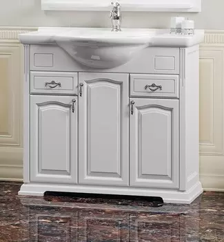 Тумба с раковиной Opadiris Риспекто 95 белый матовый