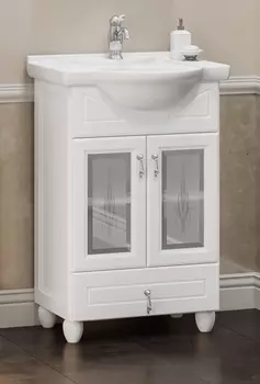 Тумба с раковиной Opadiris Тибет 50 белый матовый