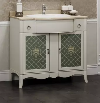 Тумба с раковиной Opadiris Виктория 90 слоновая кость