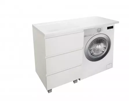 Тумба с раковиной под стиральную машину Эстет Dallas Luxe 1000х482 напольная 3 ящика