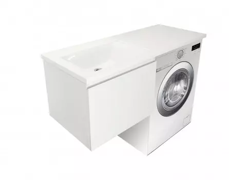 Тумба с раковиной под стиральную машину Эстет Dallas Luxe 1300х482 подвесная 1 ящик