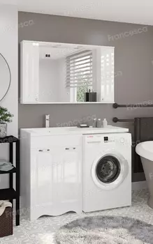 Тумба с раковиной под стиральную машину Francesca Империя 120 белый