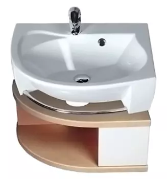 Тумба с раковиной Ravak Rosa береза/белая