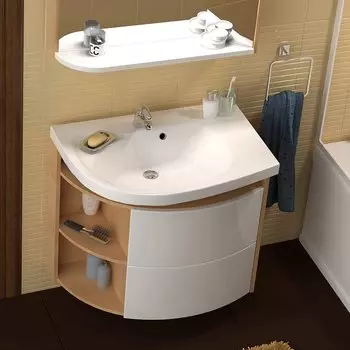 Тумба с раковиной Ravak Rosa Comfort береза, белая R