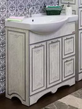 Тумба с раковиной Sanflor Адель 82, белый