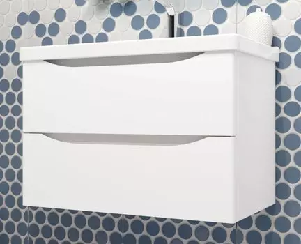 Тумба с раковиной Smile Элеганс 80 белый матовый