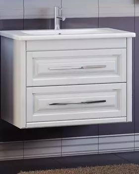 Тумба с раковиной Smile Касабланка 80 белый матовый