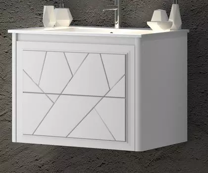 Тумба с раковиной Smile Луиджи 70 белый матовый