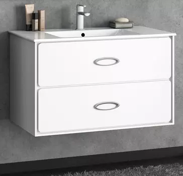 Тумба с раковиной Smile Монтэ 90, белый матовый