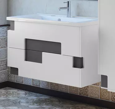 Тумба с раковиной Smile Санторини 100, белый