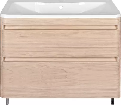Тумба с раковиной Style Line Атлантика 100 Люкс Plus напольная, ясень