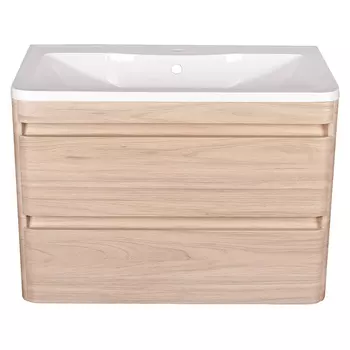 Тумба с раковиной Style Line Атлантика 100 Люкс Plus подвесная, ясень