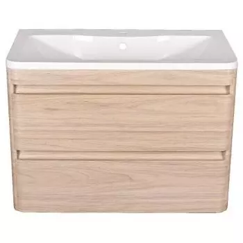 Тумба с раковиной Style Line Атлантика 80 Люкс Plus подвесная, ясень