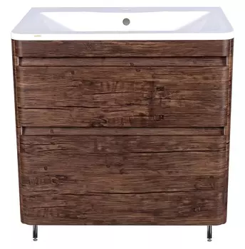 Тумба с раковиной Style Line Атлантика 80 Люкс Plus напольная старое дерево