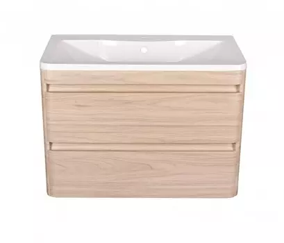 Тумба с раковиной Style Line Атлантика 90 Люкс Plus подвесная ясень