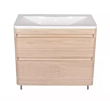 Тумба с раковиной Style Line Атлантика 90 Люкс Plus напольная ясень