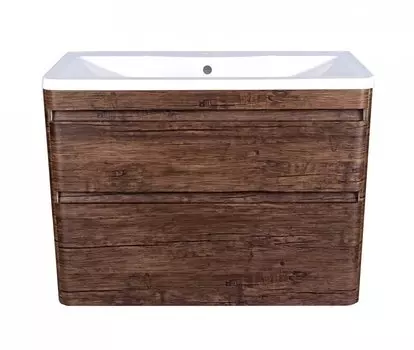 Тумба с раковиной Style Line Атлантика 90 Люкс Plus подвесная старое дерево