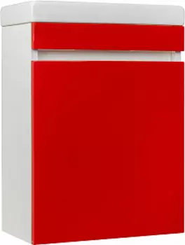 Тумба с раковиной Style Line Compact 40 Люкс, красный
