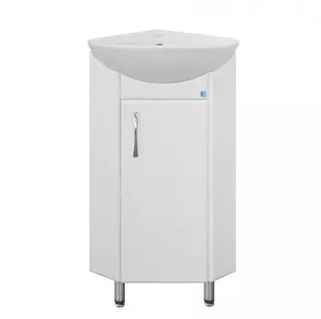 Тумба с раковиной Style Line Эко Стандарт Веер 30 угловая, белая