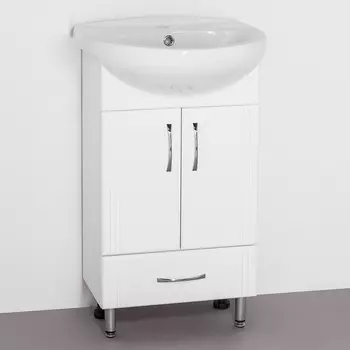 Тумба с раковиной Style Line Эко Стандарт №9/1Б 50 белая