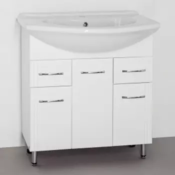 Тумба с раковиной Style Line Эко Стандарт №26 75 белая