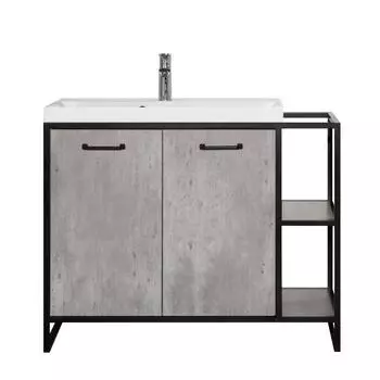 Тумба с раковиной Style Line Лофт 80/100 бетон