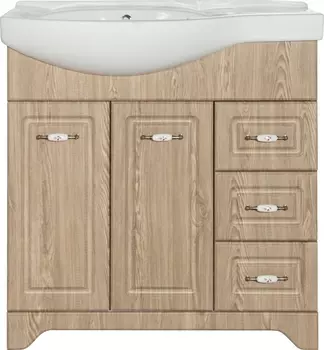 Тумба с раковиной Style Line Олеандр-2 82 R, напольная, люкс, карпатская ель