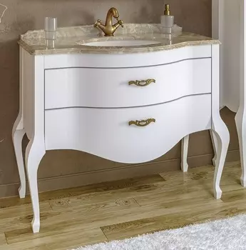 Тумба с раковиной Timo Ellen plus 100 M-V, белый