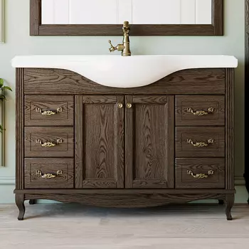 Тумба с раковиной ValenHouse Эллина 120 кальяри, фурнитура бронза