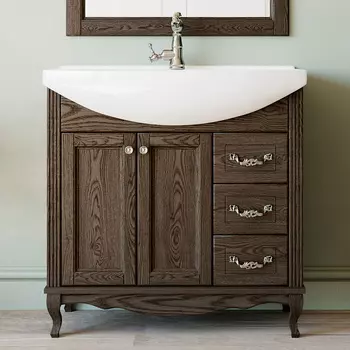 Тумба с раковиной ValenHouse Эллина 85 кальяри, фурнитура хром