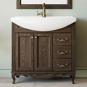 Тумба с раковиной ValenHouse Эллина 85 кальяри, фурнитура бронза