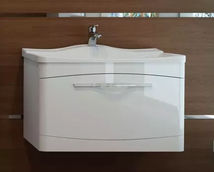 Тумба с раковиной Velvex Iva 65 подвесная, белый