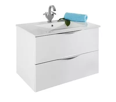 Тумба с раковиной Vod-Ok Марко 75 белая (раковина Elen)