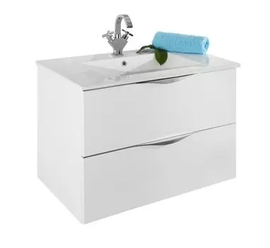 Тумба с раковиной Vod-Ok Марко 80 белая (раковина Кейси 80)