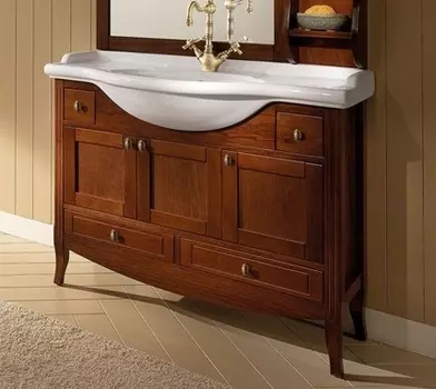 Тумба с раковиной в отделке Орех Bagno Piu Sophia 105 с «глухими» дверцами